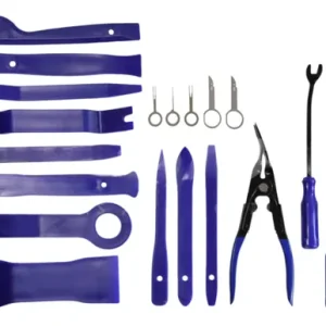 KIT HERRAMIENTA REMOVEDOR GRAPAS CON ESTUCHE NYLON AZUL 19 PZ